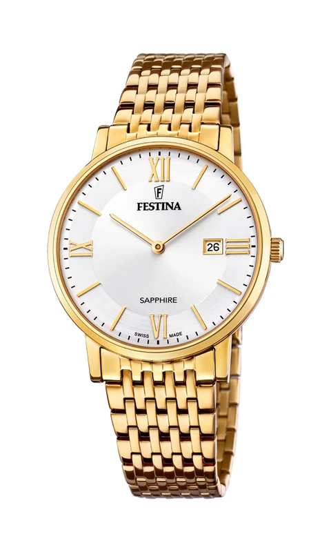Festina F20020/1 Swiss Made Gold PVD-Plated Men's Watch