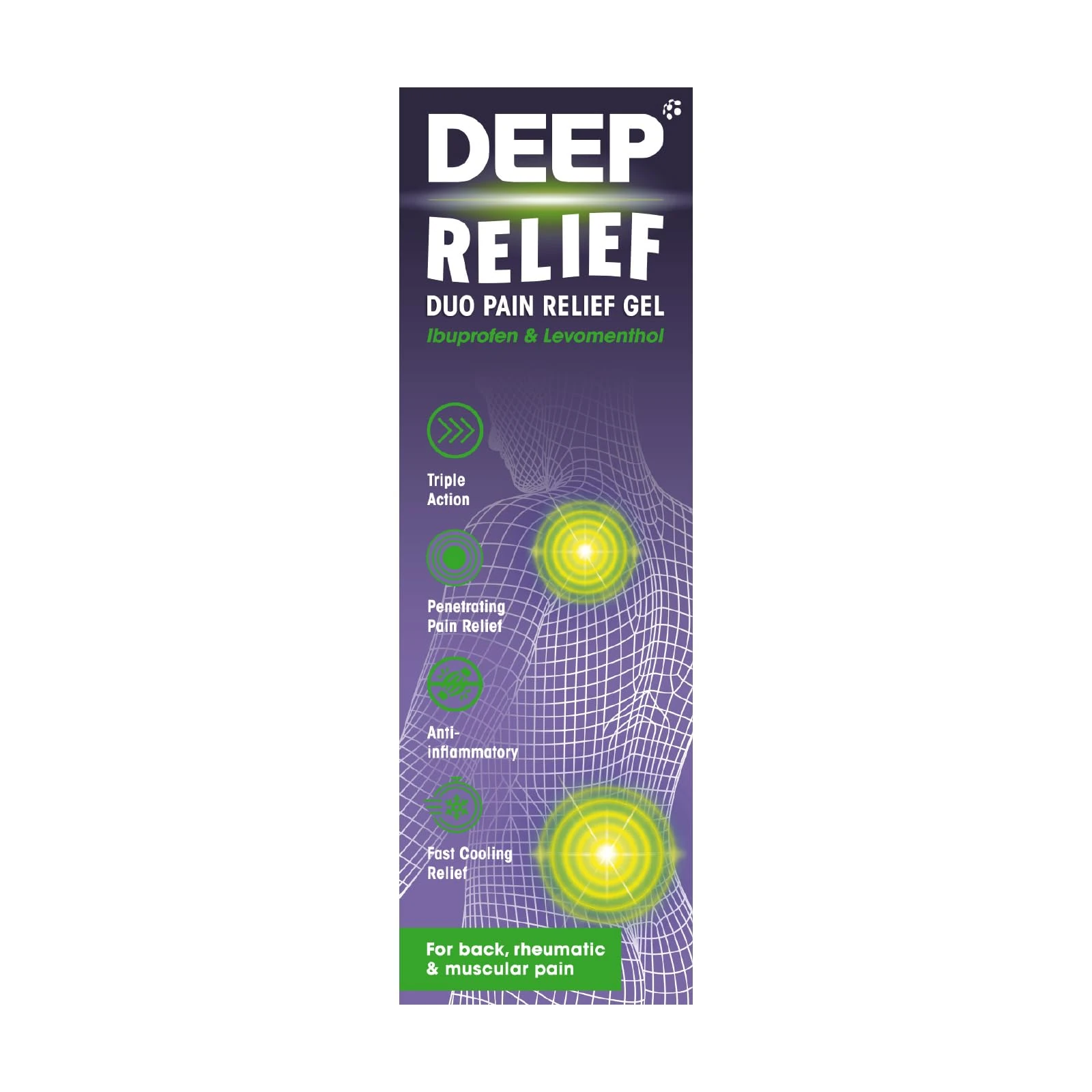 Deep Relief Anti Inflammatory Gel - Triple Action Relief From Back, Rheumatic & Muscular Pain, 100 g (Pack of 1)