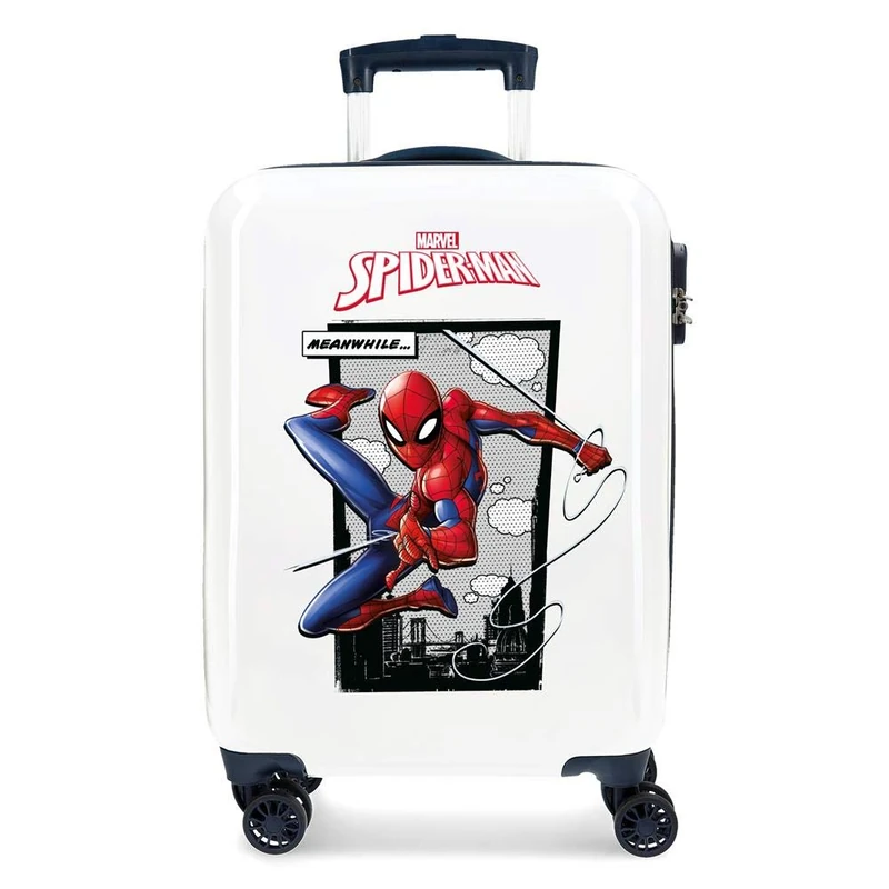 Marvel Spiderman Action Blue Cabin Suitcase 37 x 55 x 20 cm Rigid ABS Combination Lock 34 Litre 2.6 kg 4 Double Wheels Hand Luggage