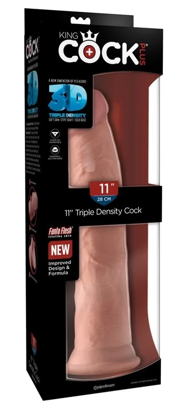 King Cock 11" Triple Density Cock Light 28 cm