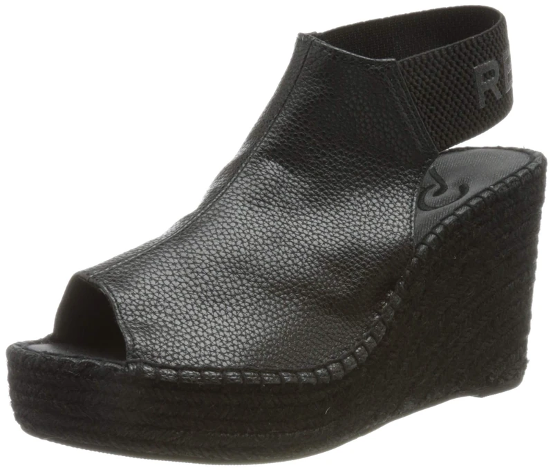 REPLAY Women's JESS-Tyne Heeled Sandal, Black 003, 7.5 UK