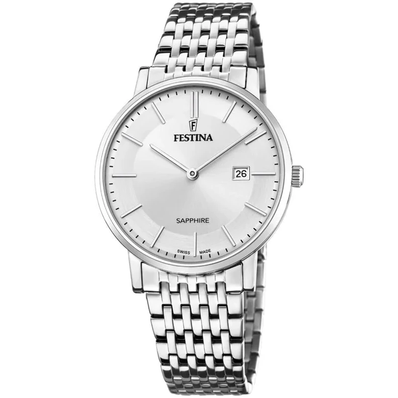 Festina Swiss Made Mens Watch with Steel Bracelet F20018/1