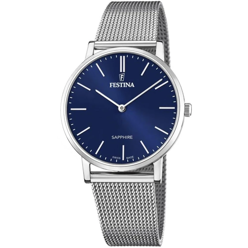 Festina Swiss Made Mens Watch with Steel Mesh Bracelet F20014/2