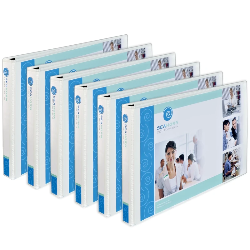 Avery Heavy-Duty View Binder, White with 1.5-Inch Three Booster Slant Rings, Fits 11x 17 Paper, 6 Binders (72125)