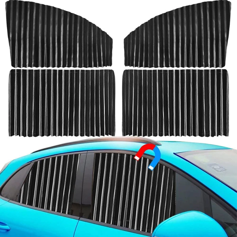 Ovege Car Window Shade - 4pcs Magnetic UV Protection Set