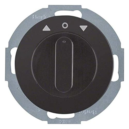 Berker R.Classic 38122145 Rotary Blind Switch 2-Pin Centre Piece Rotary Knob Glossy Black