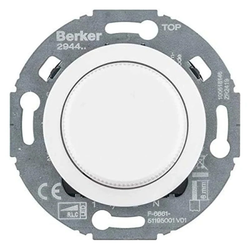 Berker 294410 1930 Glass LED Rotary Dimmer Switch 1930/Glas 4011334510109 Dimmable