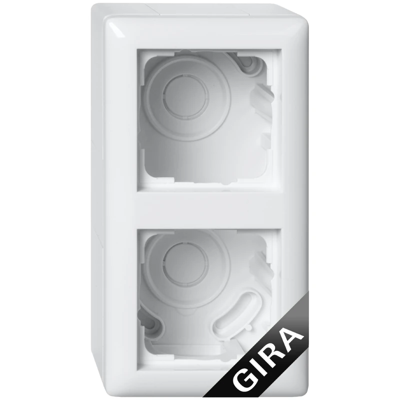 GIRA AP housing 2f + Frame Standard 55 Reinw 106203