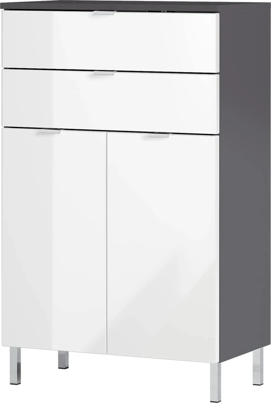 GERMANIA DIE MÖBELMACHER Chest of Drawers, Graphite/White, 60 x 97 x 34 cm