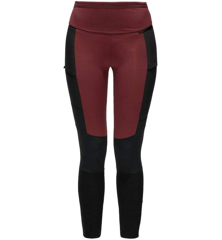 HAGLOFS 604516_4FP FJELL Hybrid Q Tights Pants Women's Maroon RED/True Black Size XS