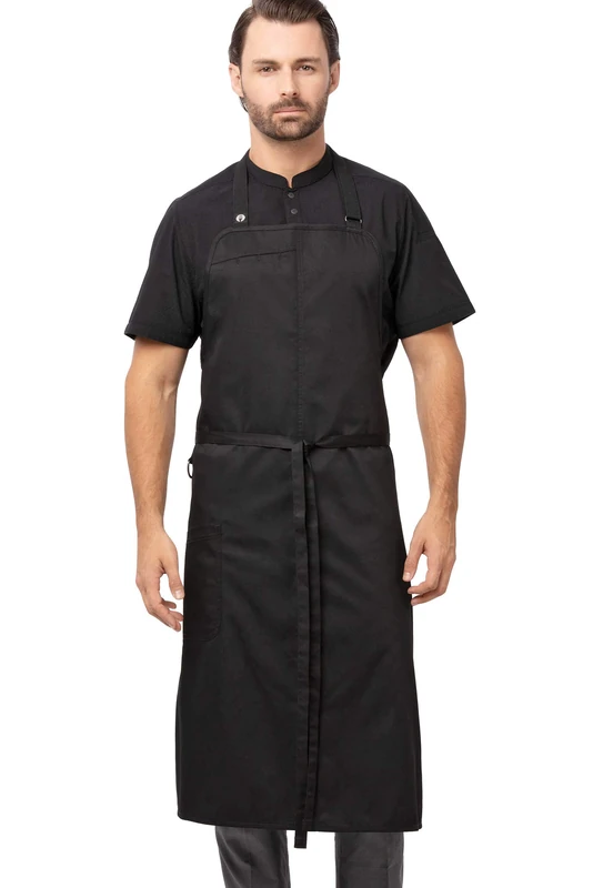 Chef Works Brio Chef Apron, Black, One Size