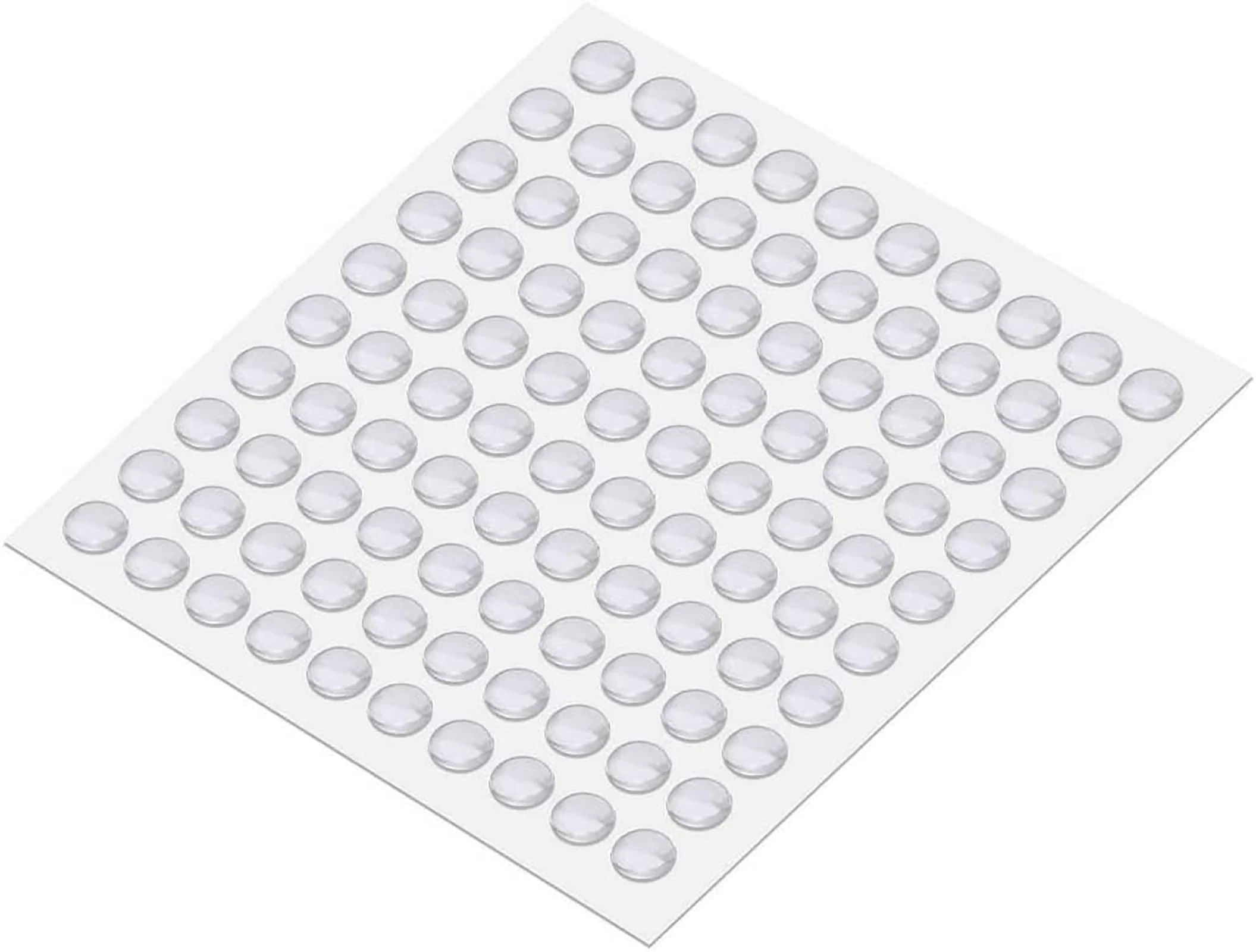 nuoshen 100 Pcs Clear Rubber Feet, 8 * 3mm Adhesive Bumper Silicone Pads Sound Dampening Bumpers Self Stick Transparent Furniture Buffer Pads for Furniture Glass Tables Door