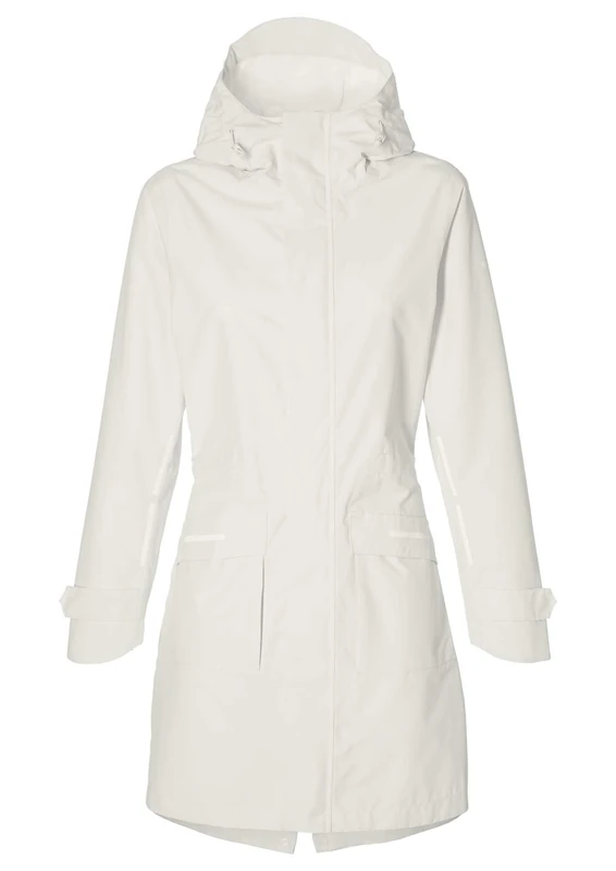 Basil Women's Mosse Rain Parka, Snow White, XS