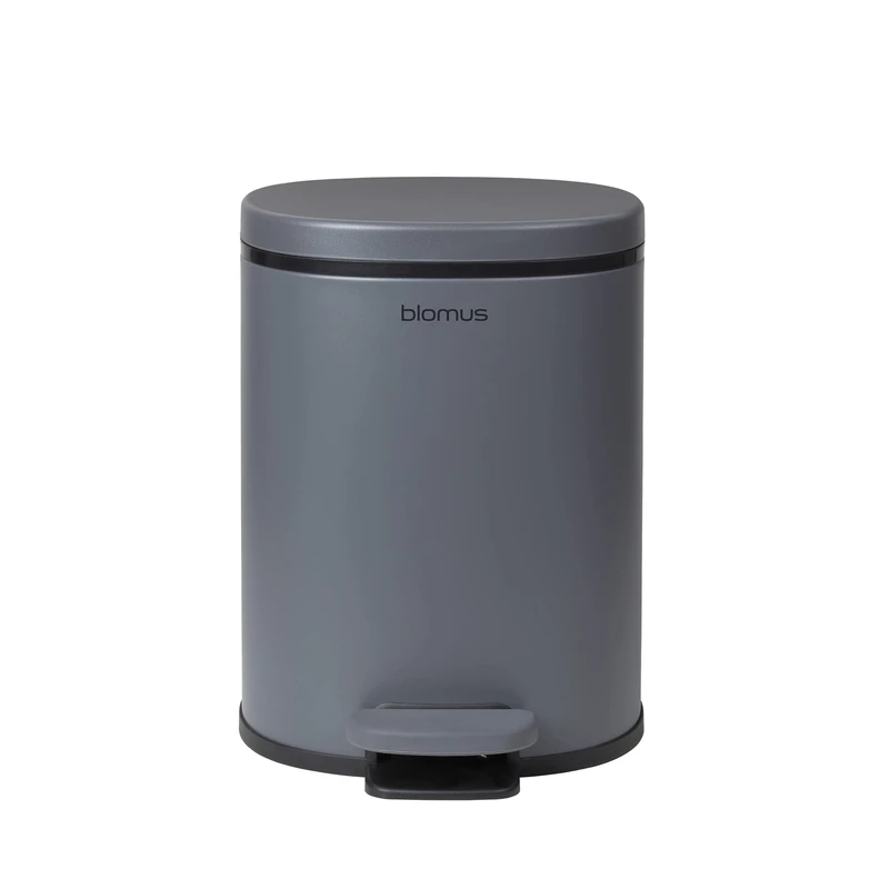 Blomus -PARA pedal bin made of powder-coated steel, magnet, 5 L capacity, smart close system, removable bucket, exclusive bathroom accessory (H x W x D): 29 x 21 x 21 cm, magnet, 69210