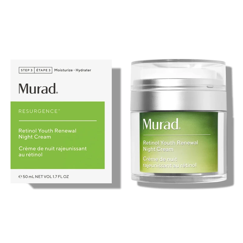 Murad Retinol Youth Renewal Night Cream 50ml - Anti-Aging Retinol moisturiser for Wrinkles & Fine Lines - Hydrating, Firming & Smoothing Skincare Treatment - For Youthful, Radiant Skin