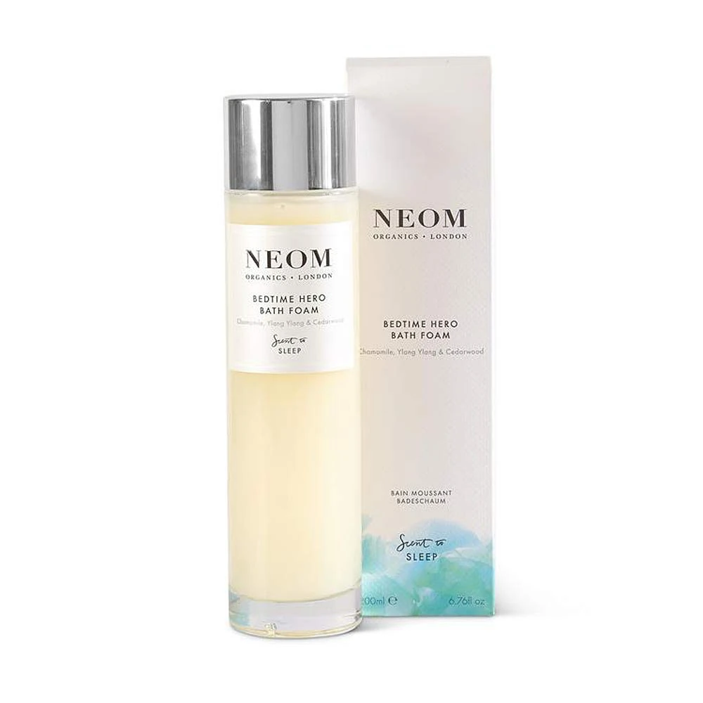 NEOM - Chamomile, Ylang Ylang & Cedar Wood Bath Foam 200ml | Bedtime Hero | Coconut & Almond Oil | Scent to Sleep | Vegan & Cruelty Free