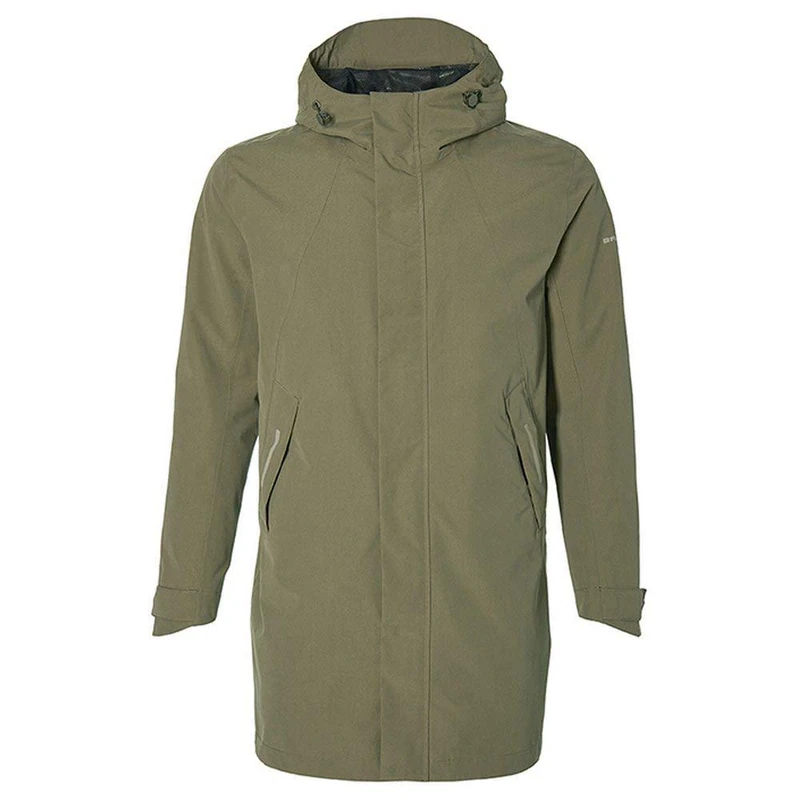 Basil Men's Mosse Rain Parka, Olive Green, L