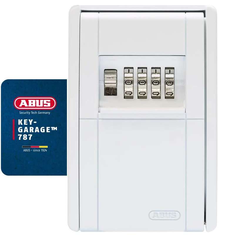 ABUS KeyGarage 787 – Wall-Mounted Key Box – For Keys or Small Valuables – White