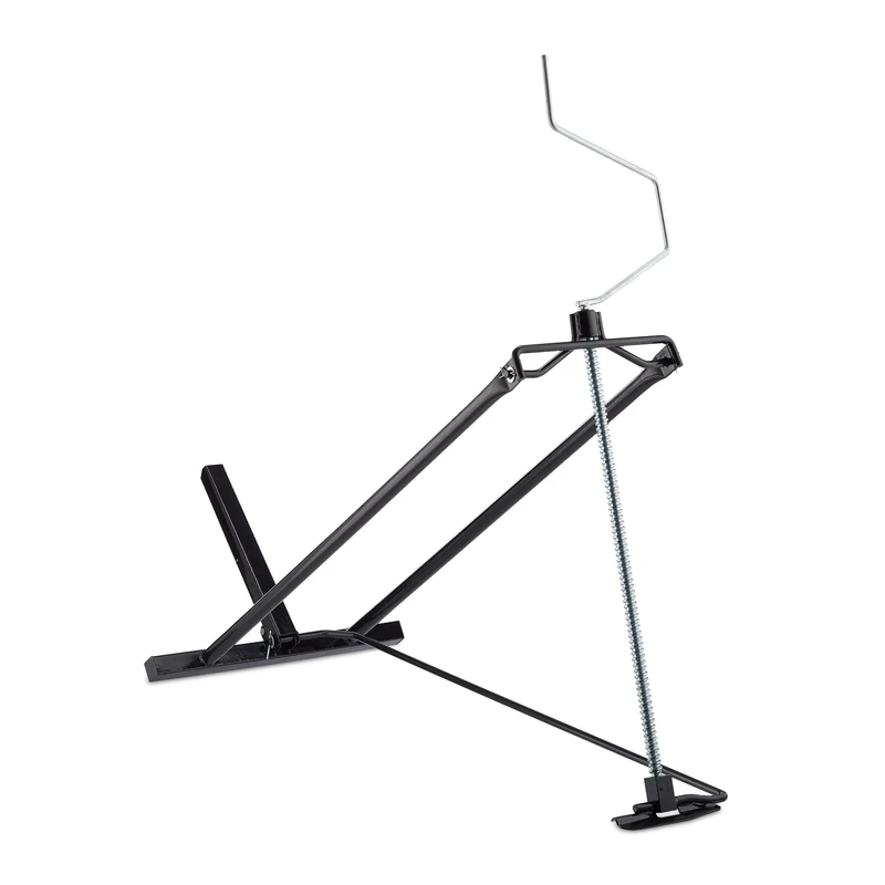 Relaxdays Lawn Mower Jack, 400kg, Maintenance Lifting Tool Ride-On Garden Tractor, Adjustable Tilt/Height, Steel, Black