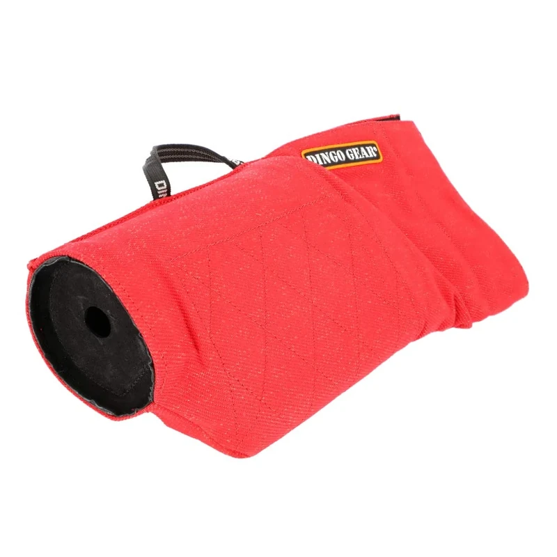 DINGO GEAR Sentinel Bite Sleeve for Dog Training, K9, IGP, Dog Sports, Professional Reinforced Protection, 1 Handle, 1 Holder, Medium Hard Bite Guard, Nylcot Red (S00541)