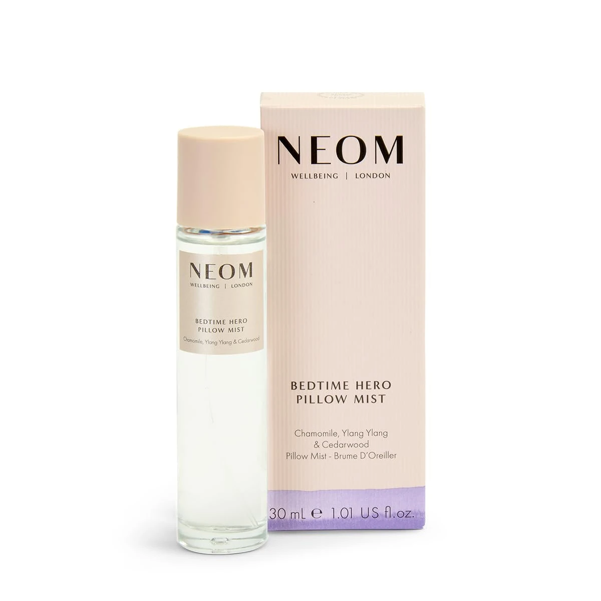 NEOM – Bedtime Hero Pillow Mist, 30ml | Chamomile & Ylang Ylang | Fruity Fresh Fragrance | Relax for Sleep