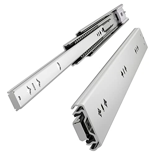 VADANIA VK2053 Soft Close Heavy Duty Drawer Runners 450mm, Ball Bearing 3-Fold Full Extension, Side Mount, 1-Pair