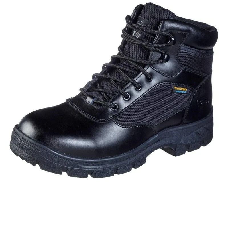 Skechers Men's Wascana Benen Boots, Black Leather W/Textile, 7 UK
