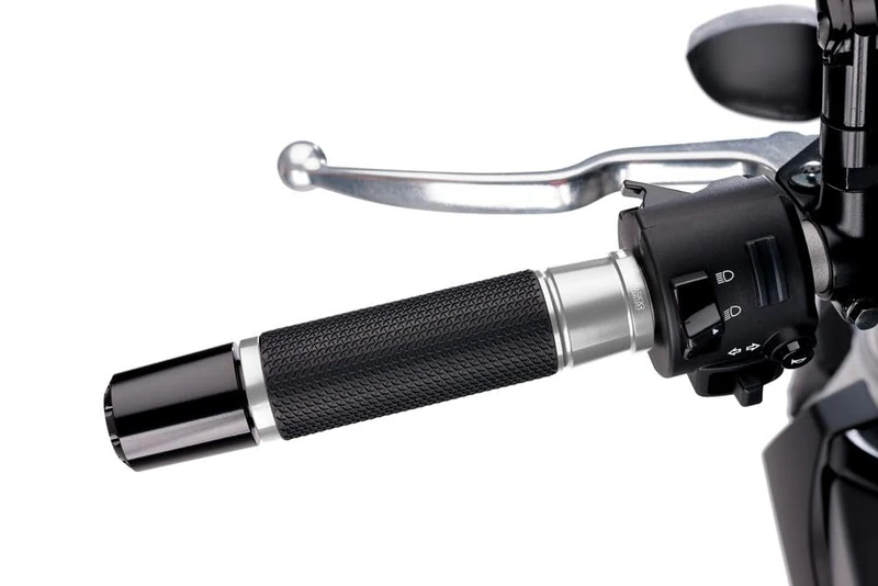 Puig 3553P Hi-Tech Grips Silver