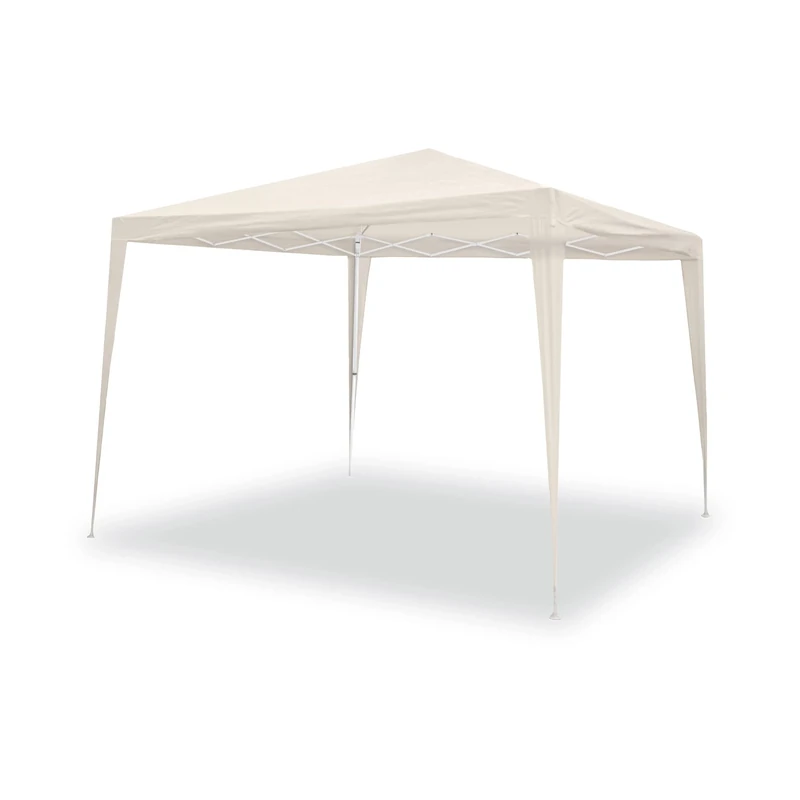 wasabi Folding Gazebo 3 x 3 m Classic Beige for Garden, Terrace, Camping, Beach