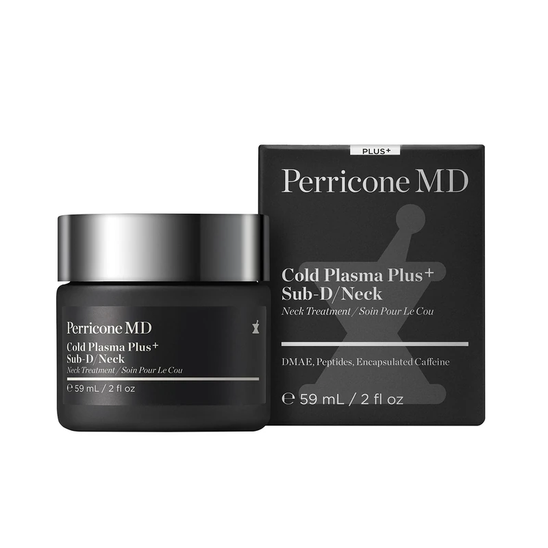 Perricone MD Cold Plasma Plus+ Sub D/Neck -Neck & Jawline Firming Treatment with DMAE & Caffeine 59ml – Anti-Aging Contouring Cream to Sculpt, Tighten & Reduce Double Chin, Improve Elasticity