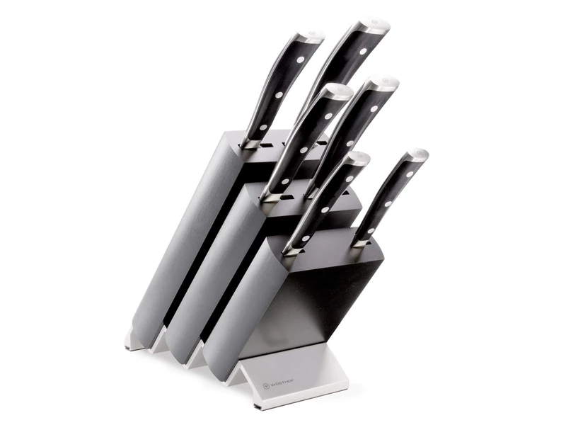 Wüsthof Classic Ikon 6-Piece Knife Block Set, Black