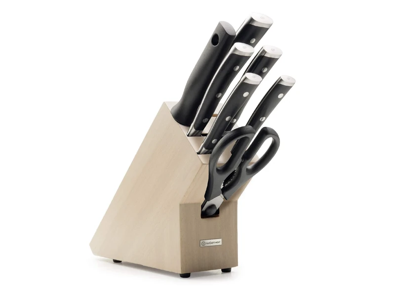 Wüsthof Classic Ikon 7-Piece Knife Block Set, Brown