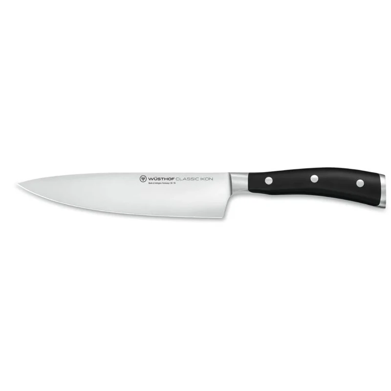 Wüsthof Classic Ikon 7 Inch Chef's Knife, Black