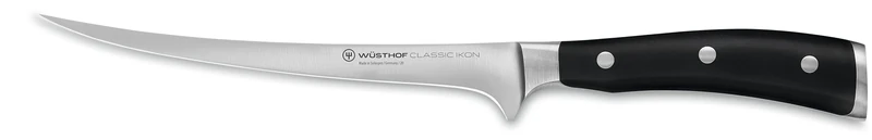 Wüsthof Classic Ikon 7 Inch Fillet Knife, Black