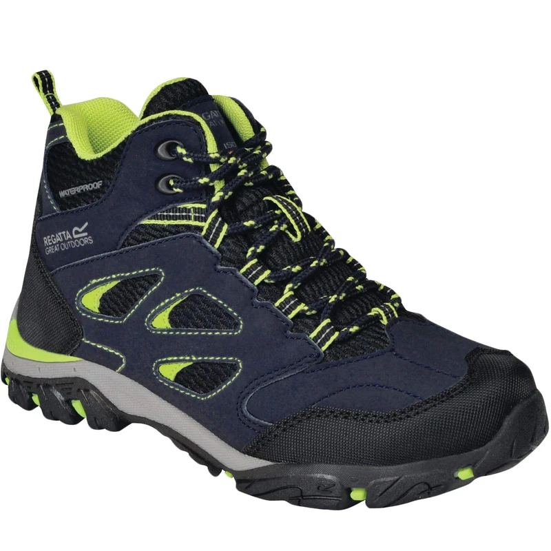 Regatta Kids Holcombe IEP Walking Boots, Navy/Lime Punch - 3 UK