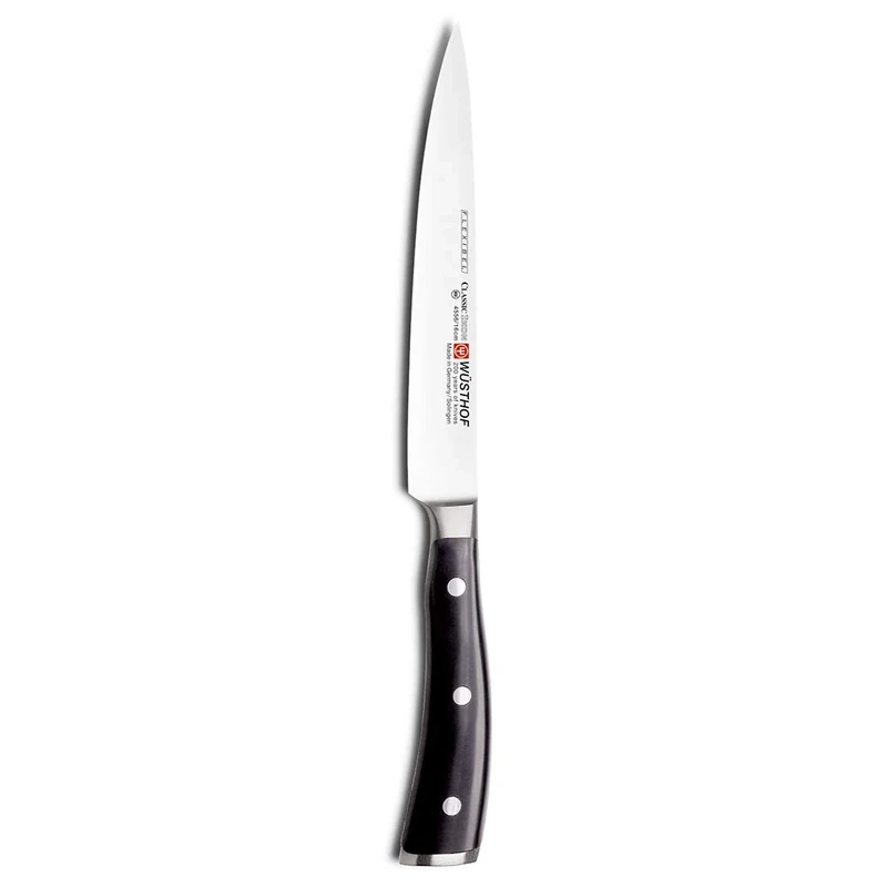 Wüsthof Classic Ikon 6 Inch Fillet Knife, Black