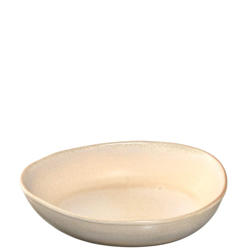 Leonardo Noli 054645 Ceramic Bowls Set Microwave-Safe Dishwasher Safe Ceramic Bowls Set of 6 Matte Beige Oval 850 ml Volume