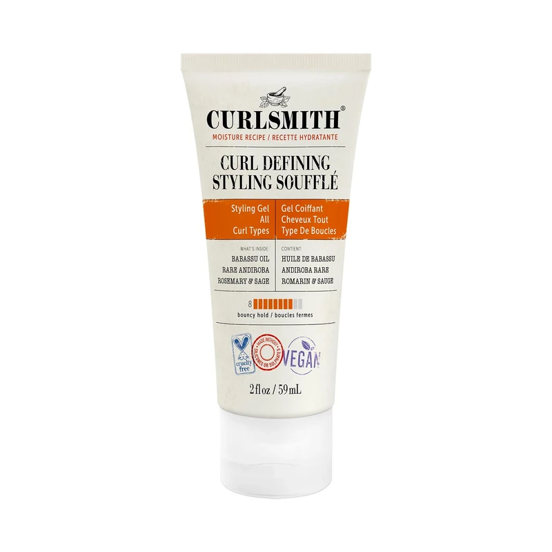 Curlsmith Curl Defining Styling Soufflé - Vegan Medium Hold Styling Gel for Wavy, Curly and Kinky Hair (59ml)