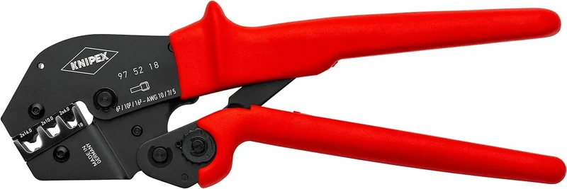 KNIPEX Crimping Pliers for Two-Hand Operation with Non-Slip Plastic Coating 250 mm, 97 52 18