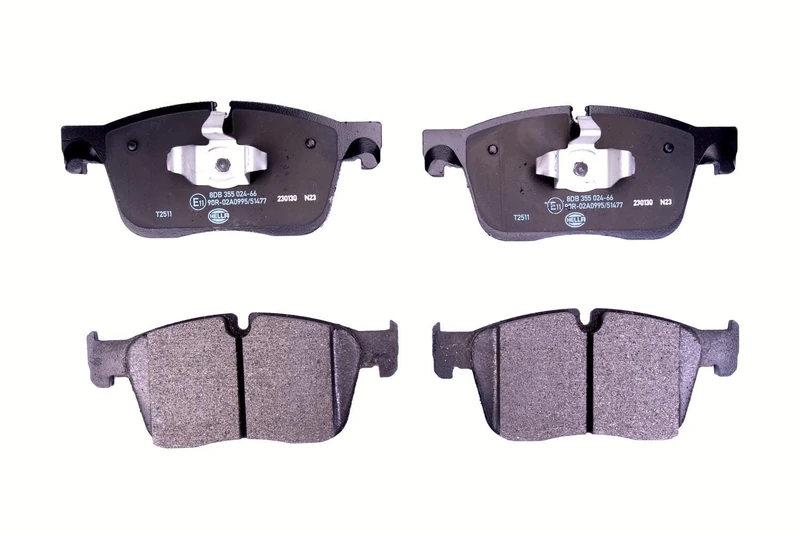HELLA 8DB 355 024-661 Brake pad set - prepared for wear indicator - T2511 - for e.g. JAGUAR / LAND ROVER - Image 1