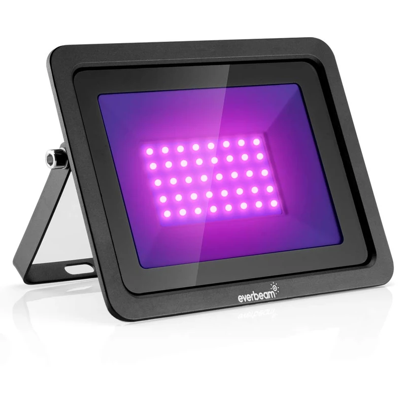 Everbeam 395nm 50W UV LED Black Light - High Performance LED Bulbs, IP66 Waterproof – Ultraviolet Flood Lighting for Aquarium, Indoor or Outdoor Parties, Stage - Party Supplies, Halloween Decorations