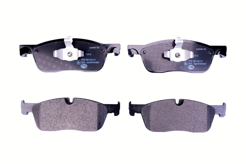 HELLA 8DB 355 024-741 Brake pad set - prepared for wear indicator - T2512 - for e.g. JAGUAR / LAND ROVER