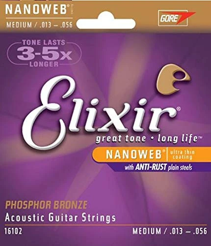 Generic Elixir Nanoweb Coating Phosphor Bronze Acoustic Guitar Strings