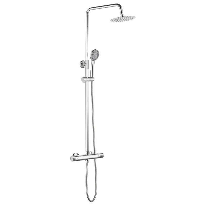 Ibergrif - Shower System, Square Mixer Tap Set, Chrome