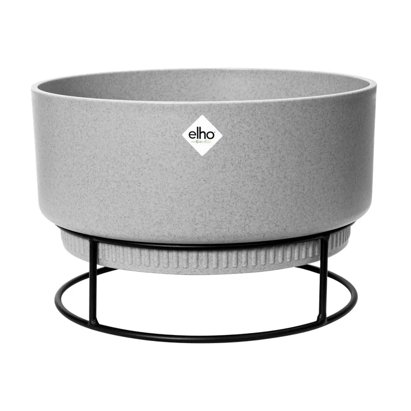 elho B.for Studio Bowl 30 - Flower Pot Indoor - 100% Recycled Plastic - Ø 29.5 x H 19.1 cm - Grey/Living Concrete