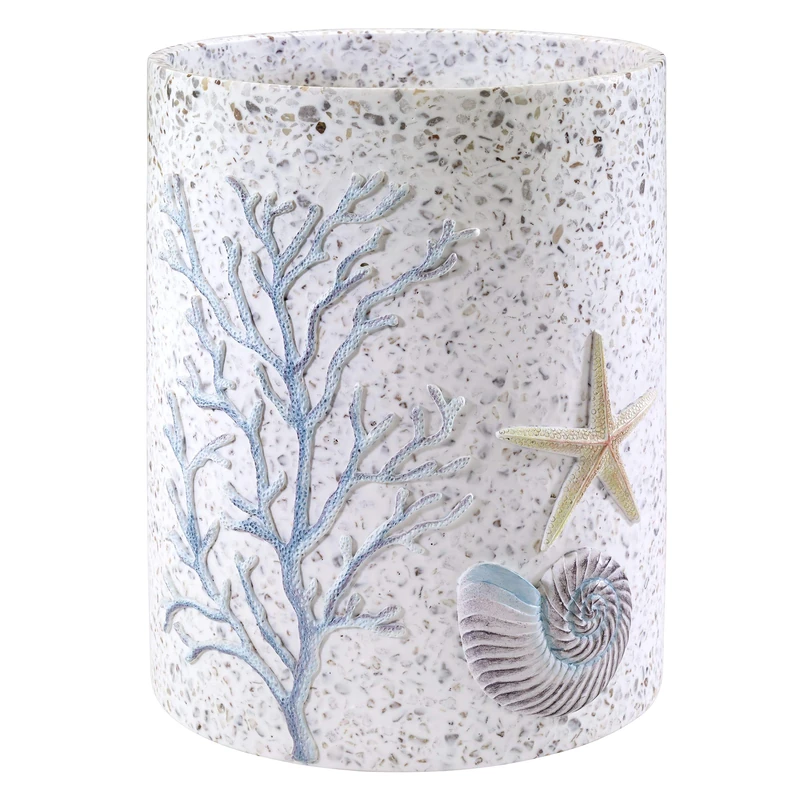 Avanti Linens Coastal Terrazzo Collection, Resin, Multicolor, Wastebasket