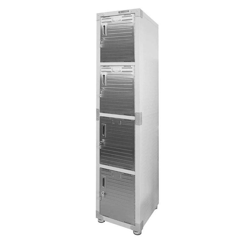 Seville Classics Locker Cabinet, 38.1 x 45.7 x 183 cm, grey