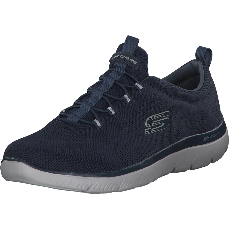 Skechers Men's Summits Louvin Trainers, Navy Mesh/Pu/Trim, 8 UK
