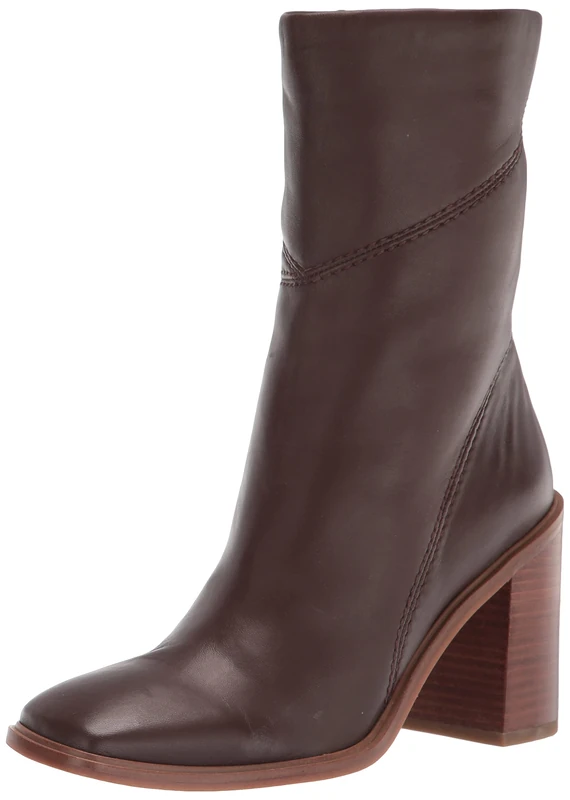 Franco Sarto Women's Stevie Mid Calf Boot, Dark Brown, 7.5 UK