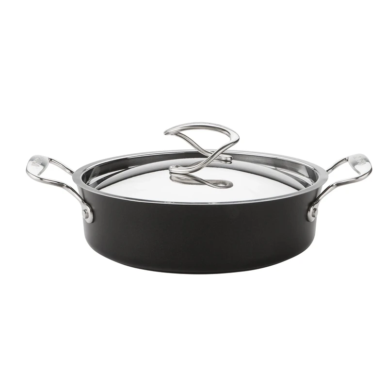 Circulon Style Hard Anodised Sauteuse, 24cm/2.8L, Black